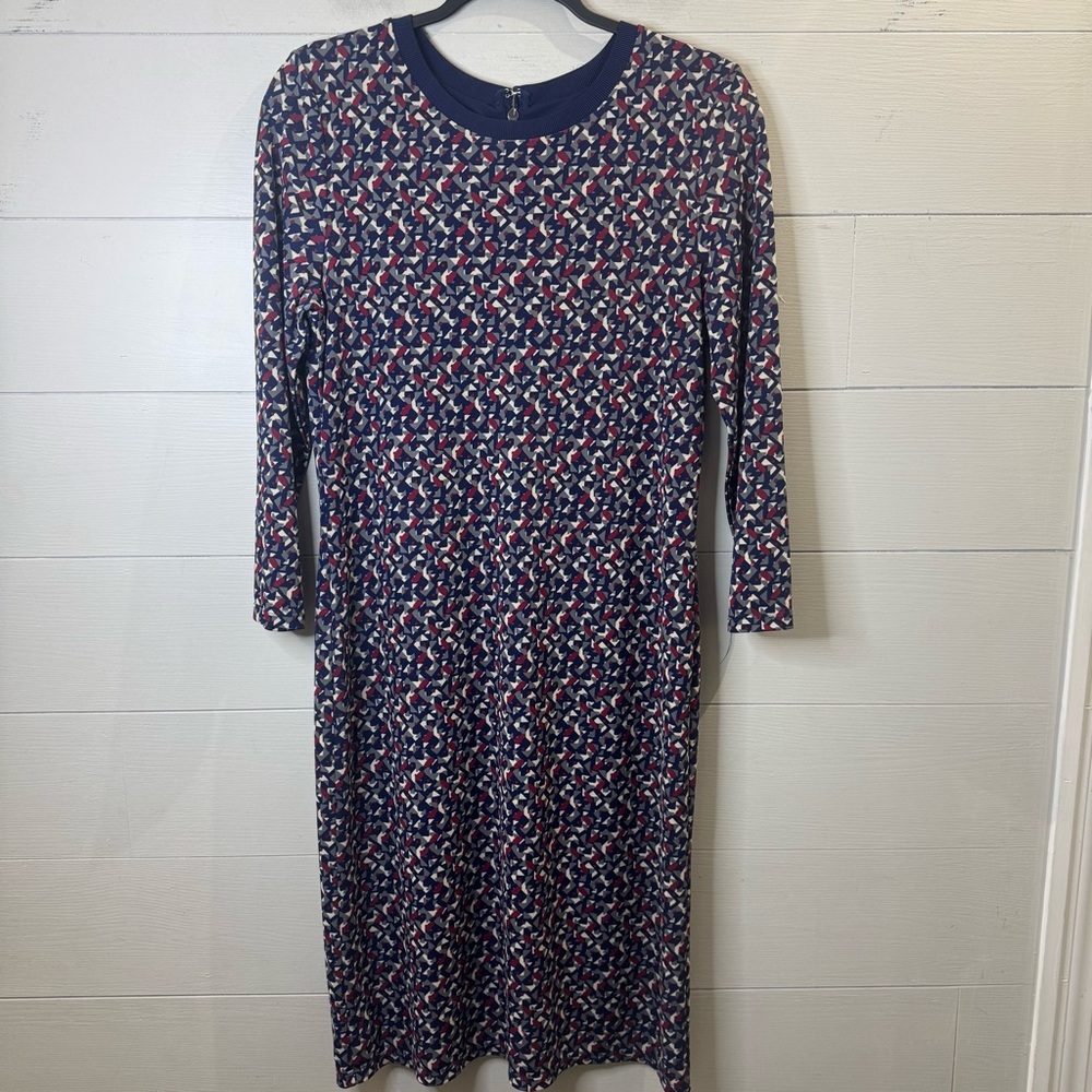 Lauren Ralph Lauren Geometric Print Stretch Jersey Dress Size Medium